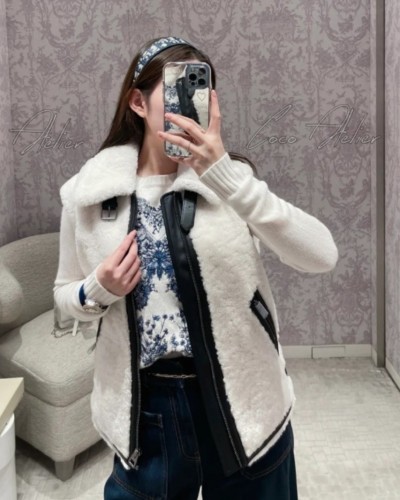 Dior 디올 무스탕 조끼