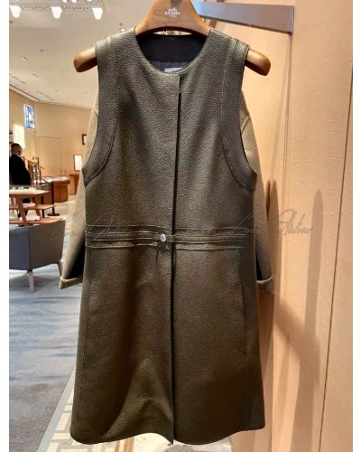 HERMES 에르메스 레더 베스트 자켓