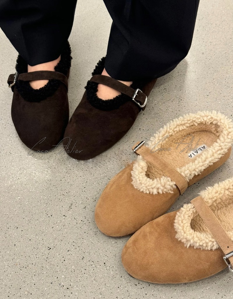 Alaia 알라이아 시어링 발레리나 샌들