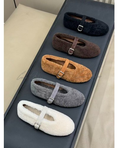 Alaia 알라이아 시어링 발레리나 샌들