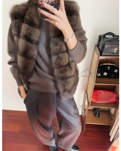 러시안 소볼 세이블 조끼