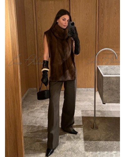 러시안 밍크 터틀 조끼