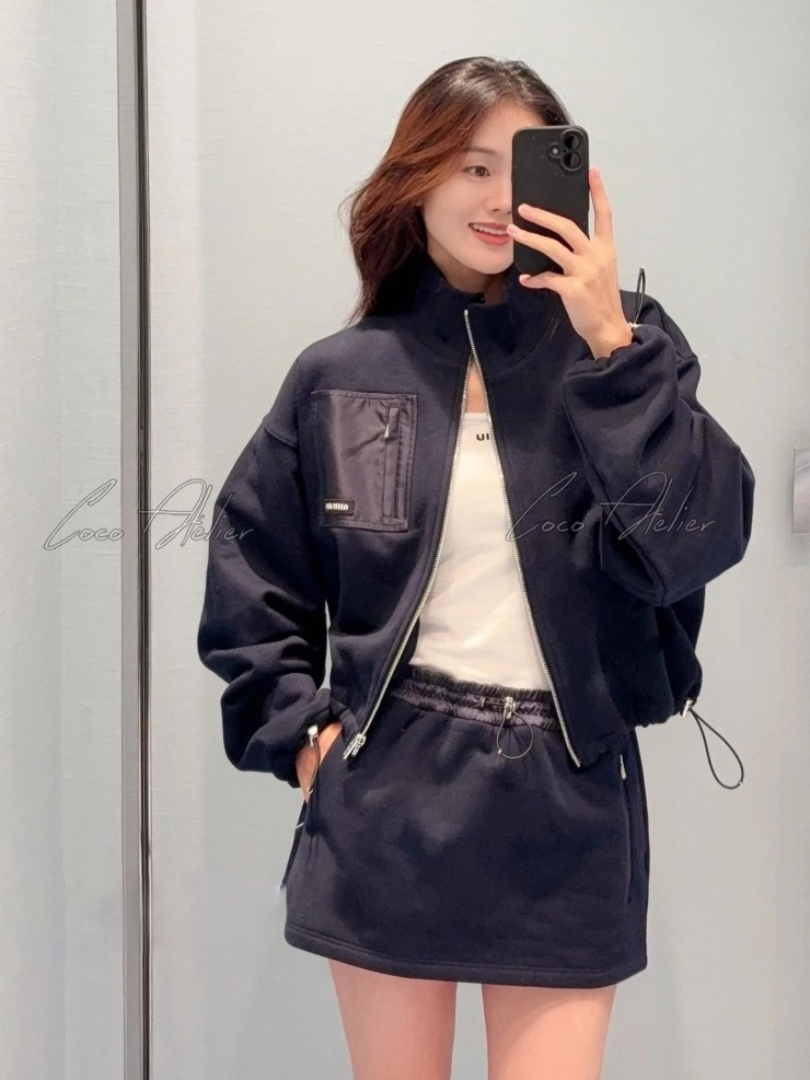 Miumiu 미우미우 크롭 집업 & 스커트