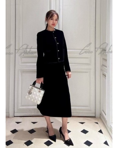 Dior 디올 벨벳 트위드 자켓 & 스커트