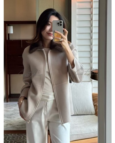 Loro Piana 로로피아나 밍크 카라 자켓