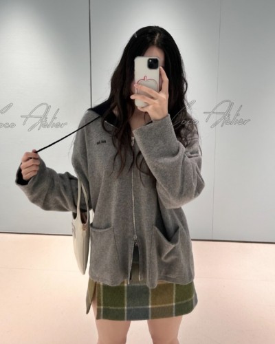 Miumiu 미우미우 니트 후드 집업