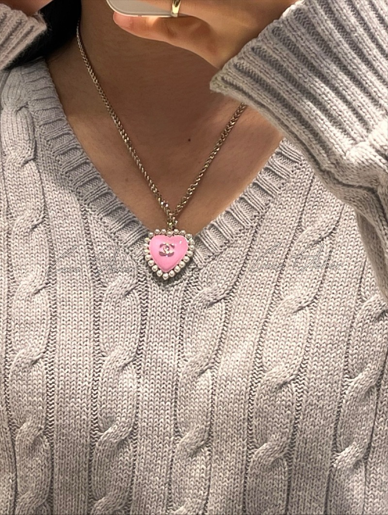 CHANEL 샤넬 하트 목걸이