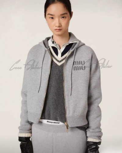 Miumiu 미우미우 니트 후드 집업