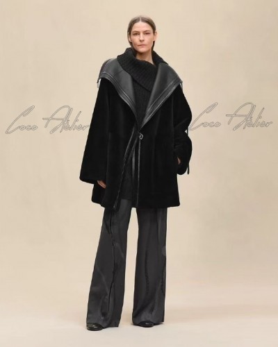 HERMES 에르메스 리버시블 무스탕 코트