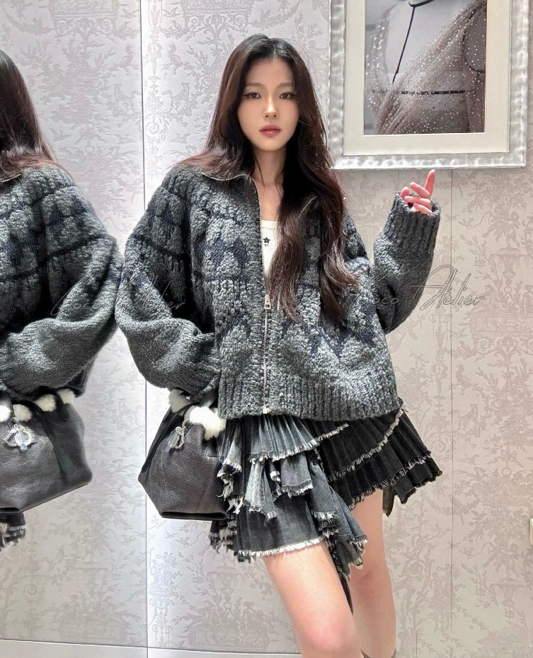 Dior 디올 까나쥬 니트 패딩 집업