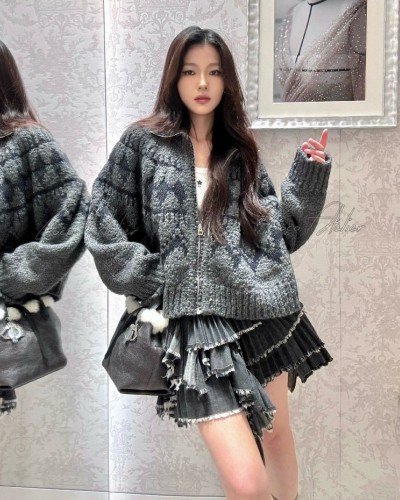 Dior 디올 까나쥬 니트 패딩 집업