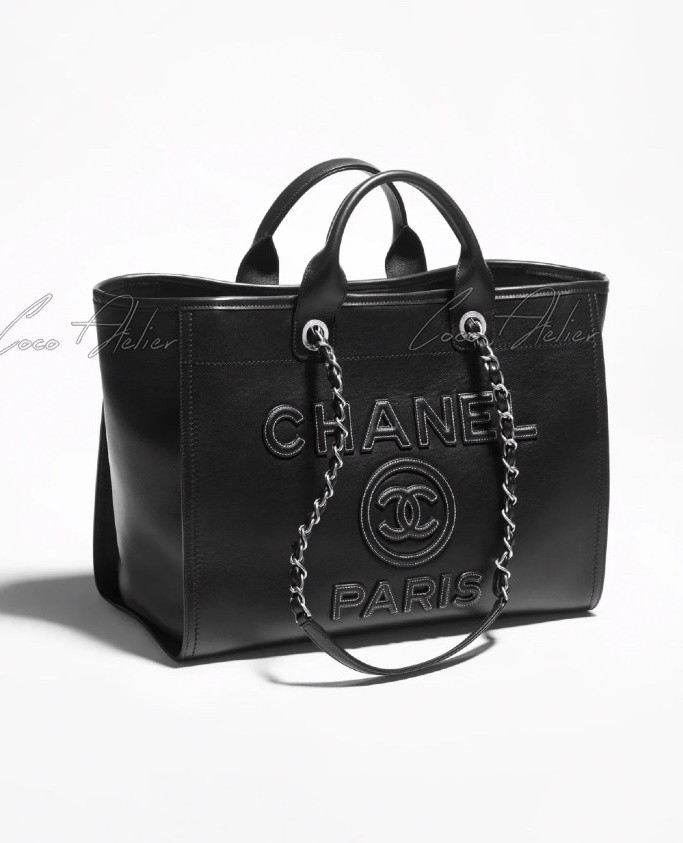 CHANEL 샤넬 도빌 레더 토트백(+2size)