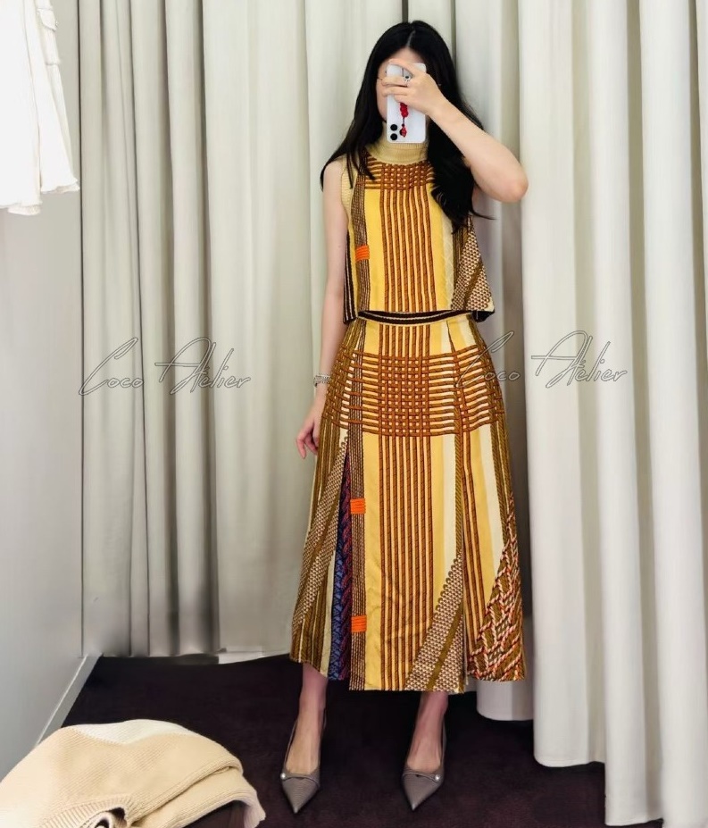 Halter knit top & skirt