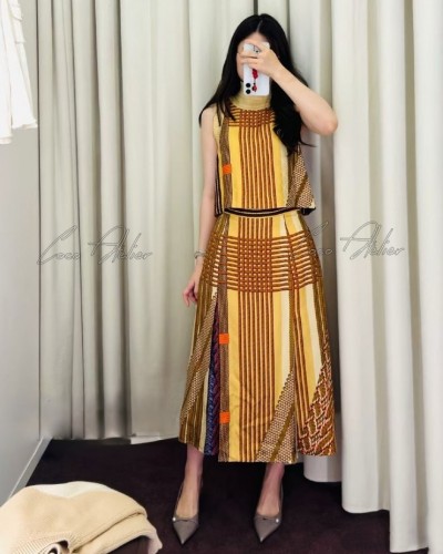 Halter knit top & skirt