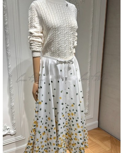 Cashmere twisted ribbon knit