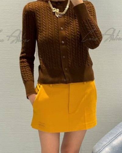 Twisted cashmere cardigan