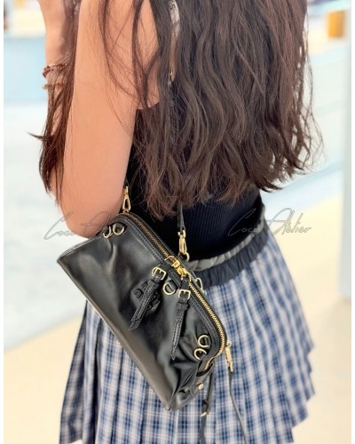 Black Leather Tote Bag