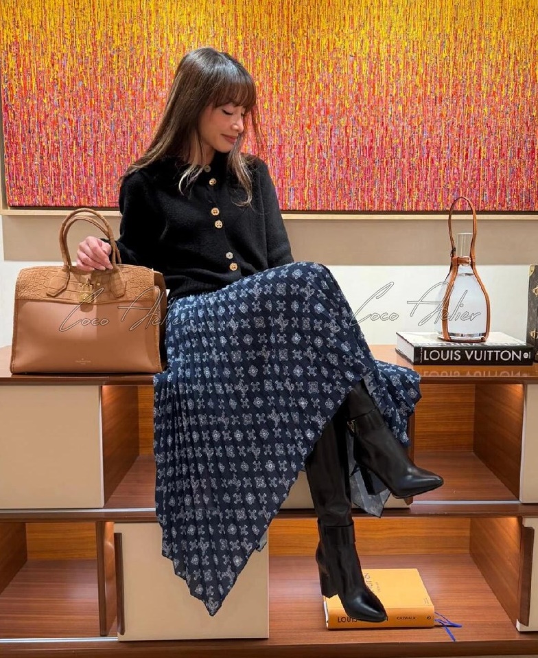 Wool monogram cardigan