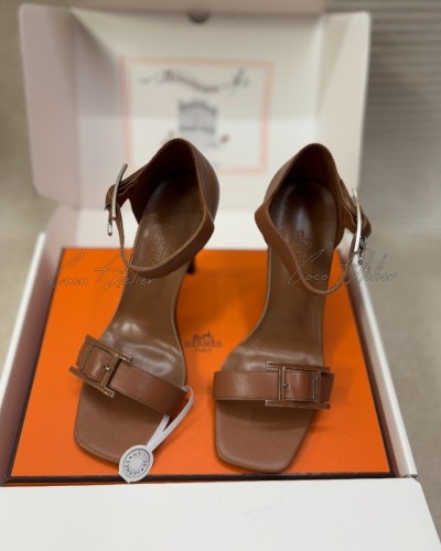 H Buckle Strap Sandals Heels
