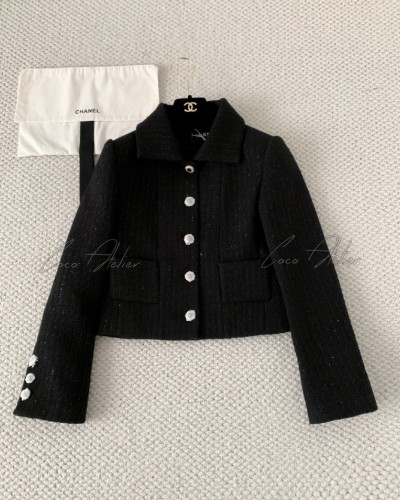 Black Tweed Jacket & Skirt