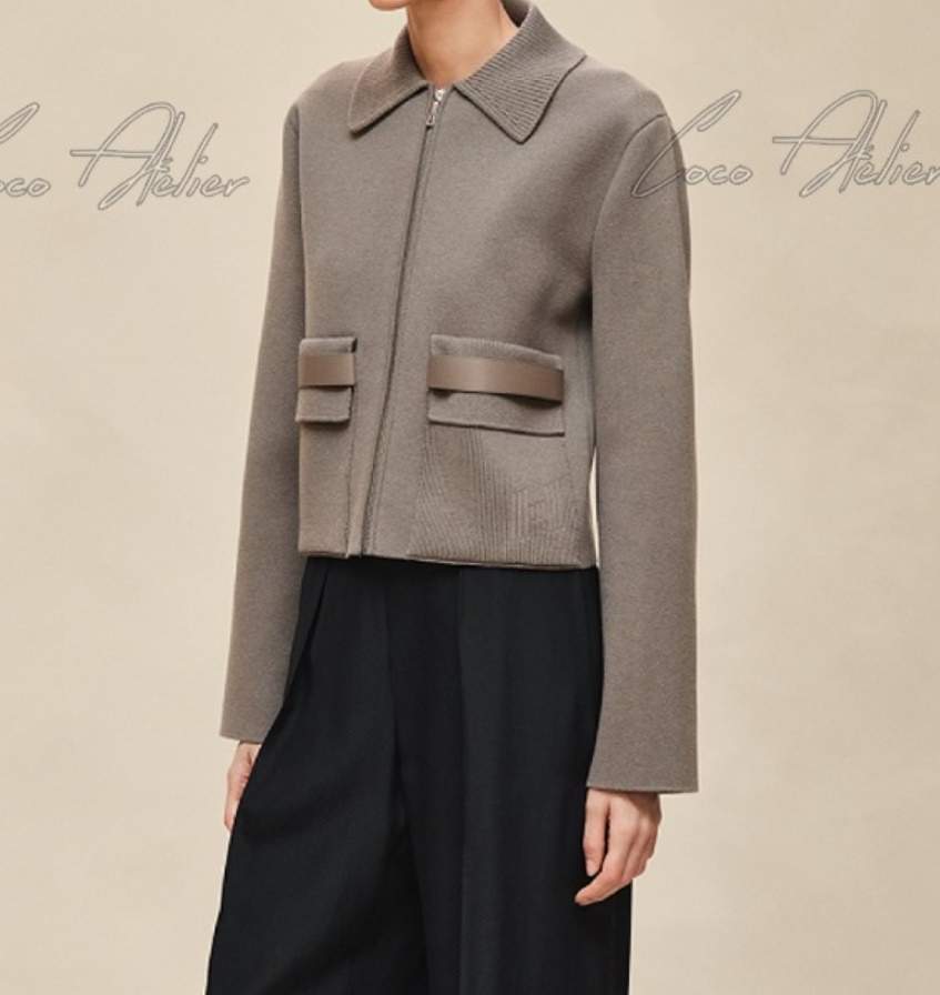 Pocket Logo Knit Zip-Up