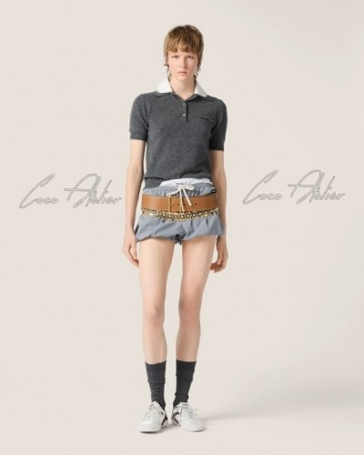 frill collar pk knitwear