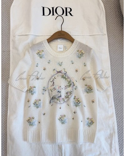 cashmere short-sleeved knit