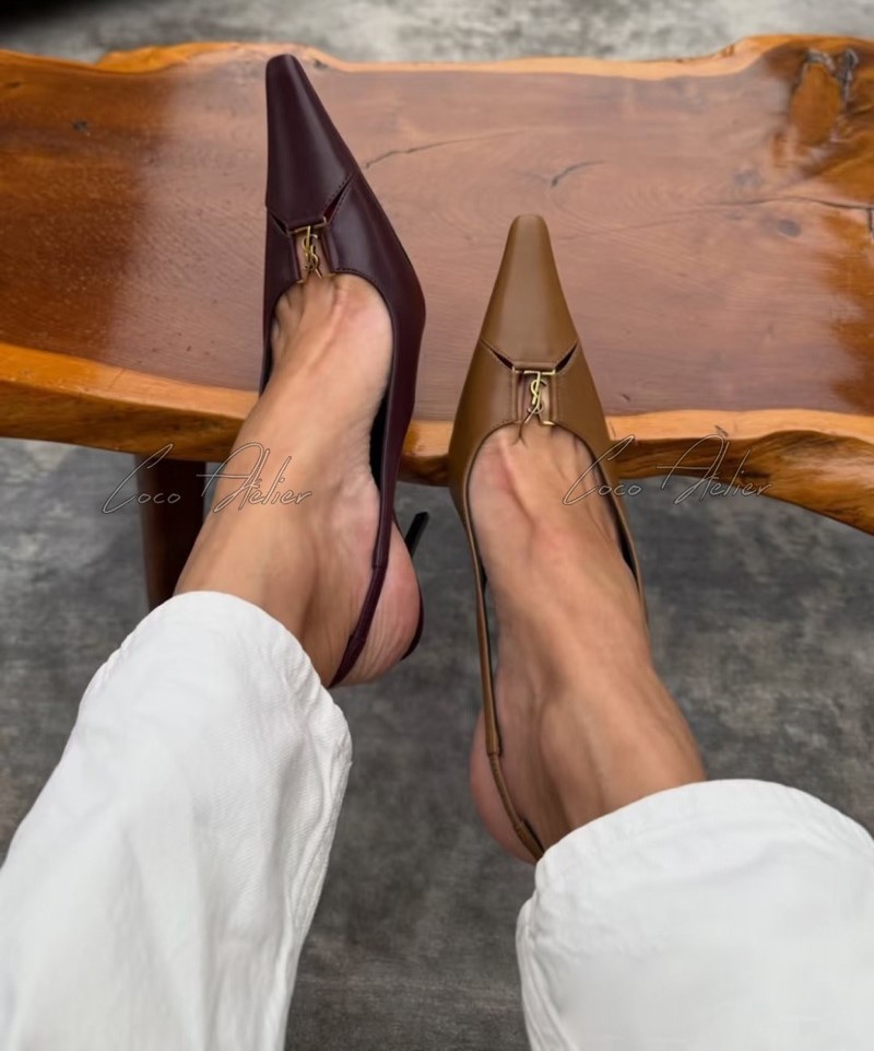 SLP logo sling back heels(+4color)