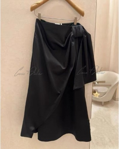 wrap shirring skirt