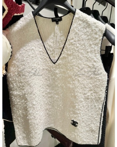 boucle sleeveless