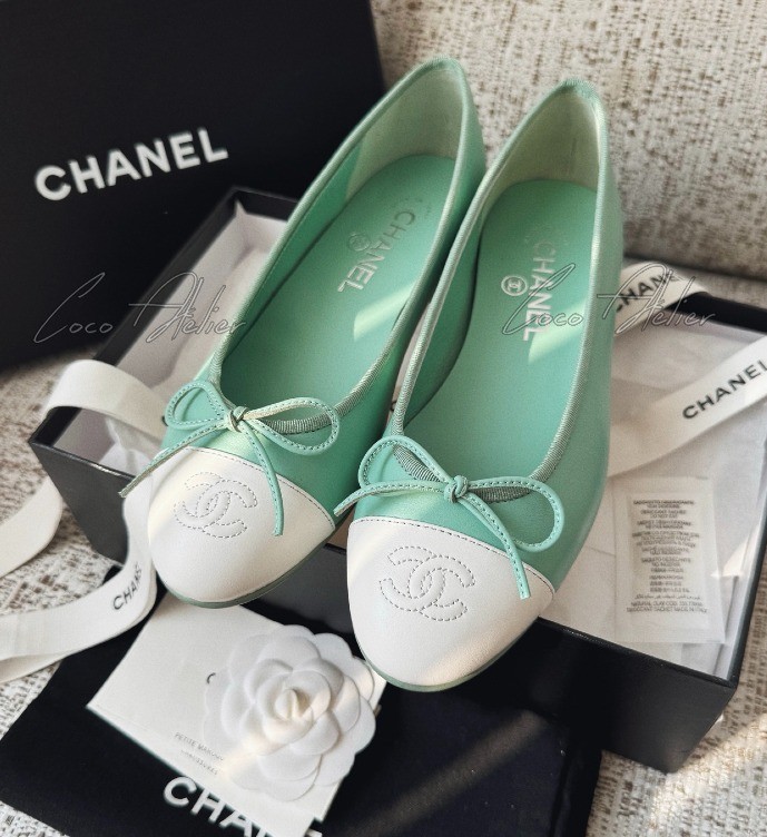 Mint ballerina sandals