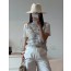 He silk blouse