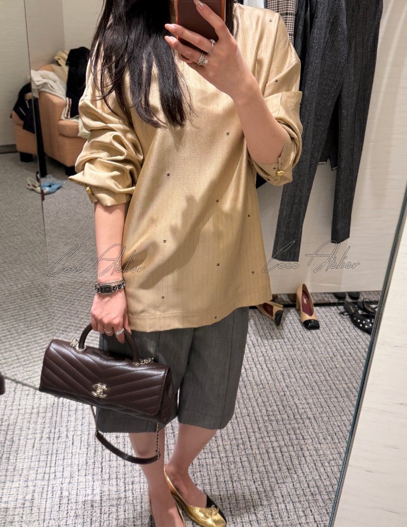 cc silk blouse