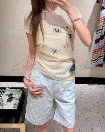 Cotton Denim Pants