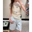 Cotton Denim Pants