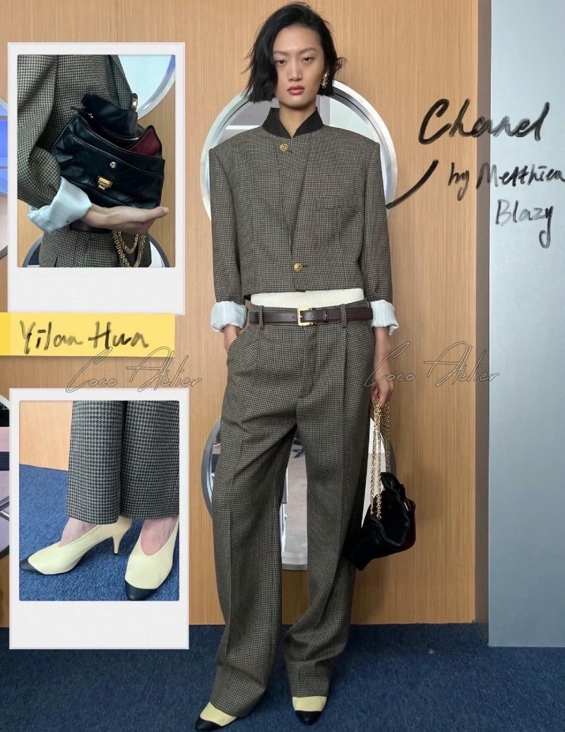 Checkered slacks pants