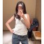 frill sleeveless shirt