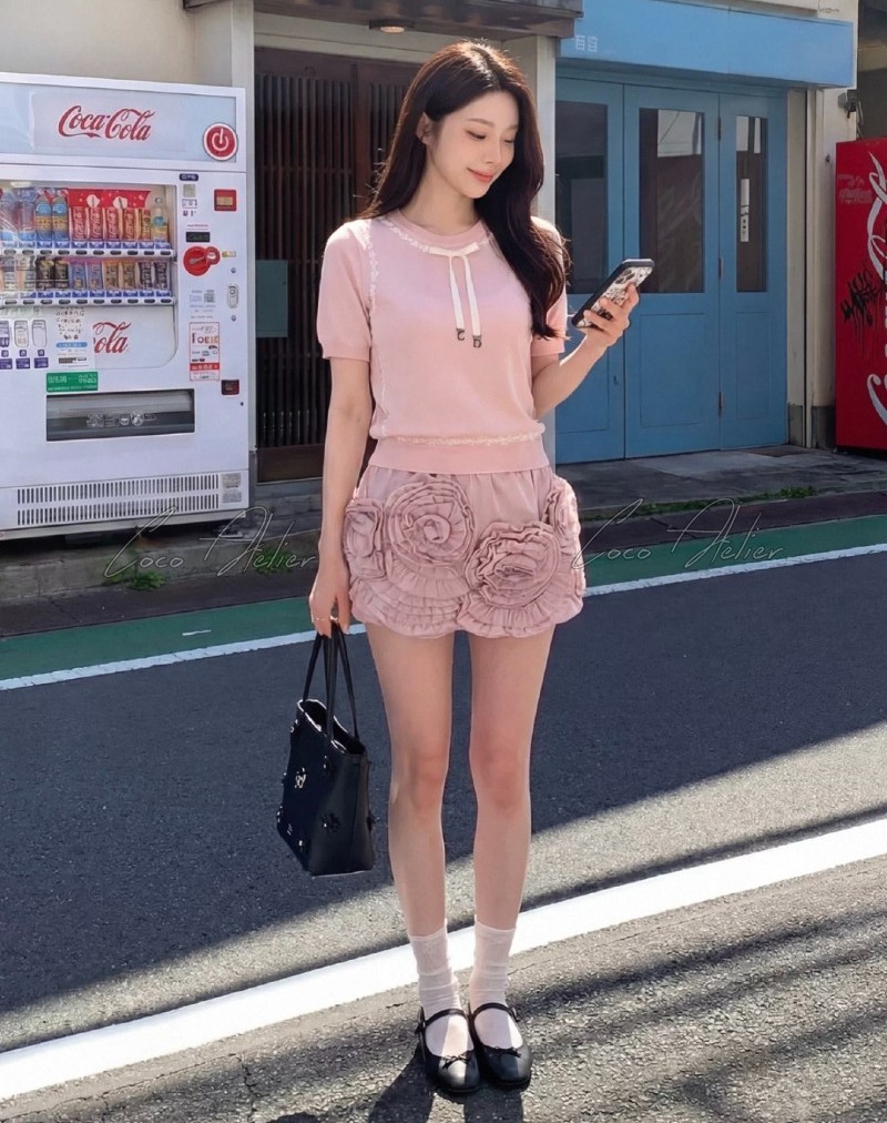 CD ribbon knitwear