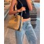 Suede bucket bag