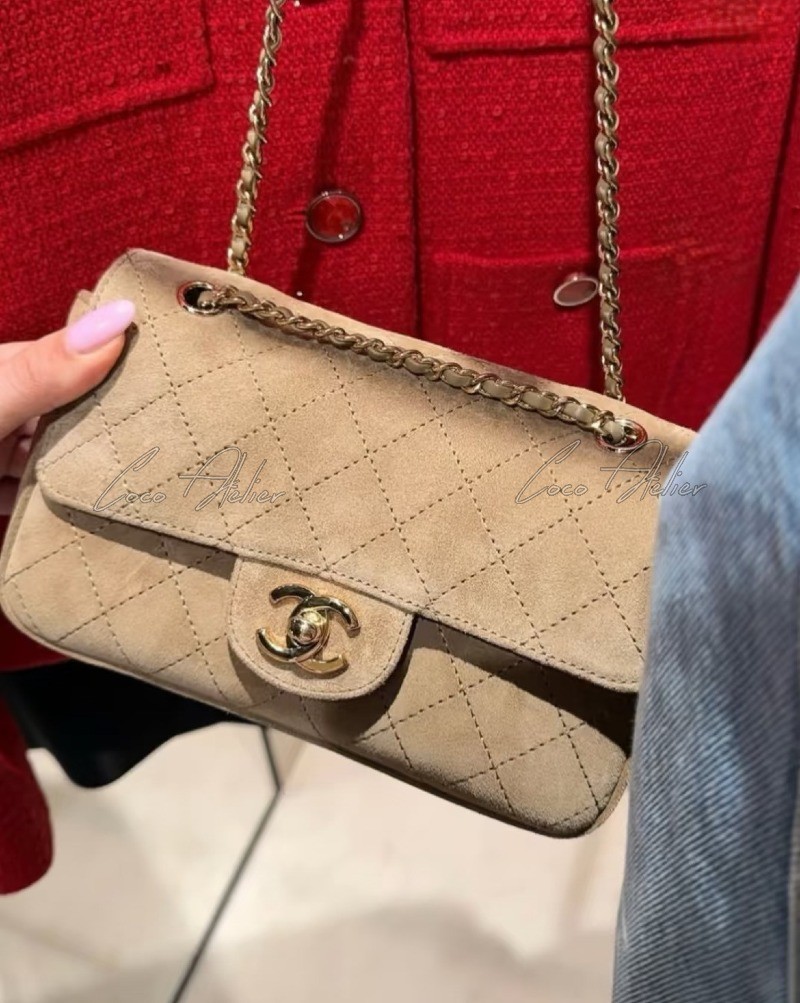 CF Suede Flap bag