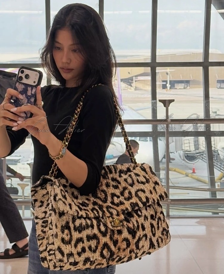 CF Leopard Flap Bag