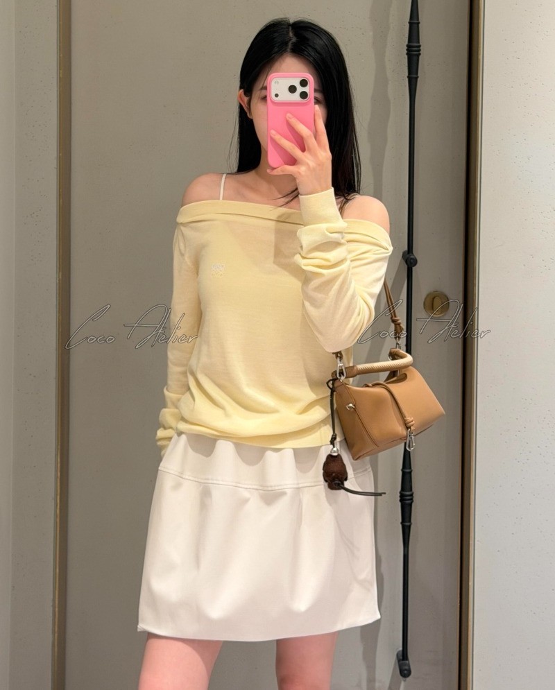 Loe Off-shoulder Knit(+2color)
