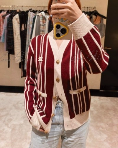 CC vertical stripes Cardigan