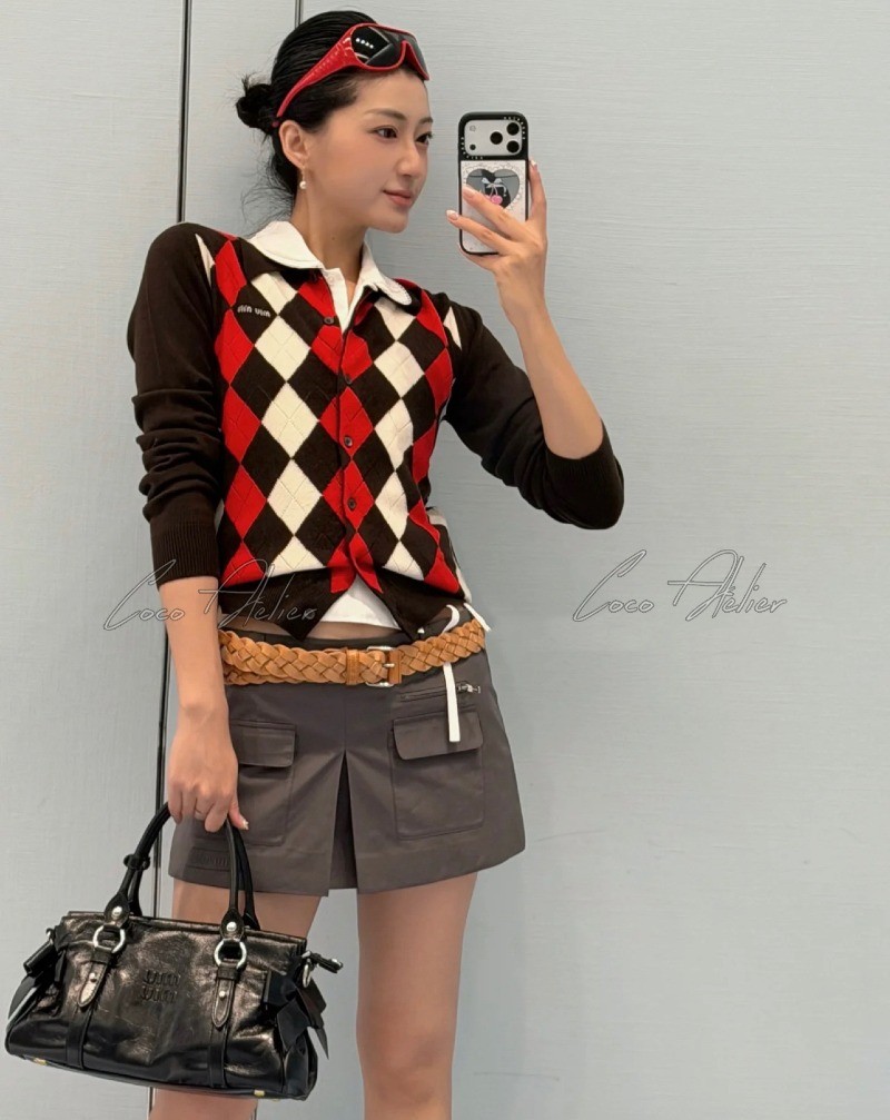 Miu Half-zip knit