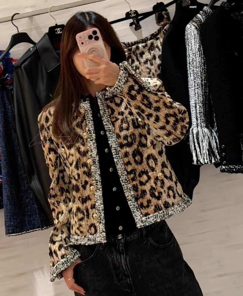 CC leopard Tweed jacket