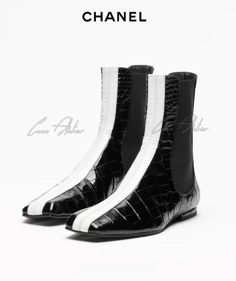 CC Crocodile Ankle Boots